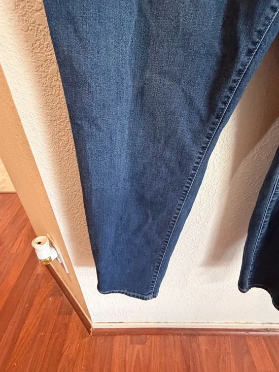 Women's Straight-Leg Dark Blue Jeans - Picture 2 of 6